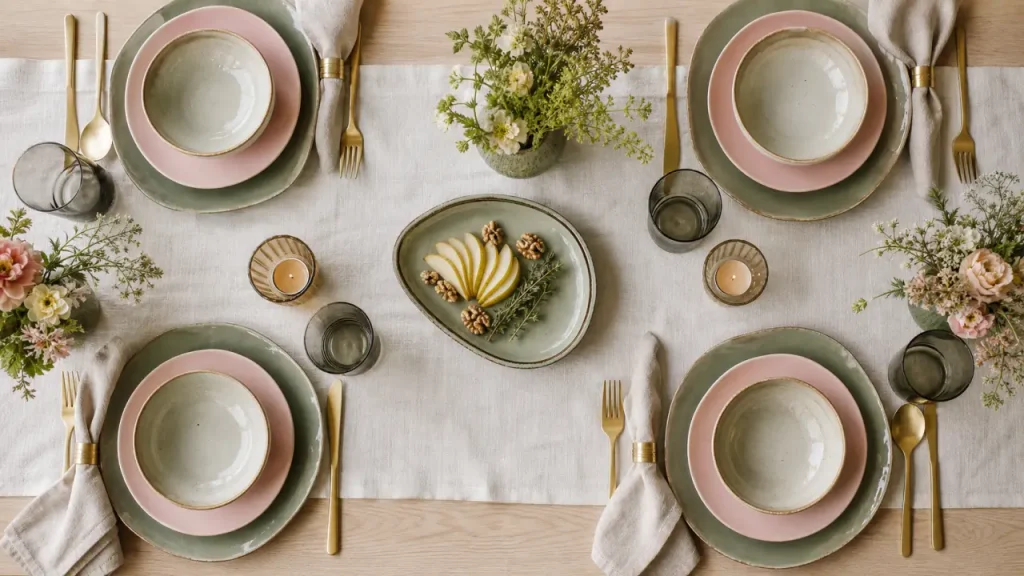 Vaisselle colorée : trois couleurs maximum et les matières qui changent la table