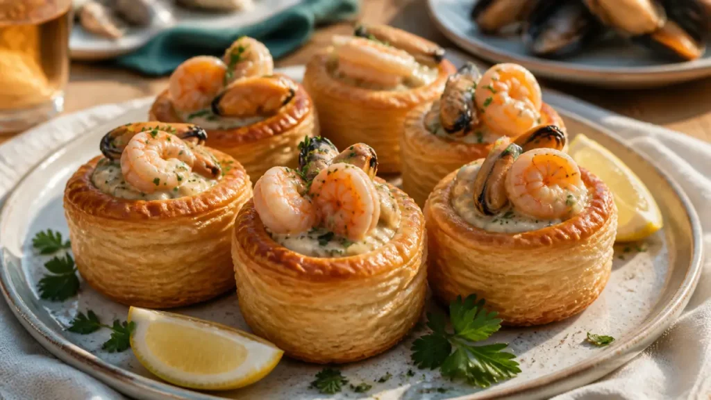 Bouchée aux fruits de mer : réussir une sauce crémeuse et garder le feuilleté croustillant