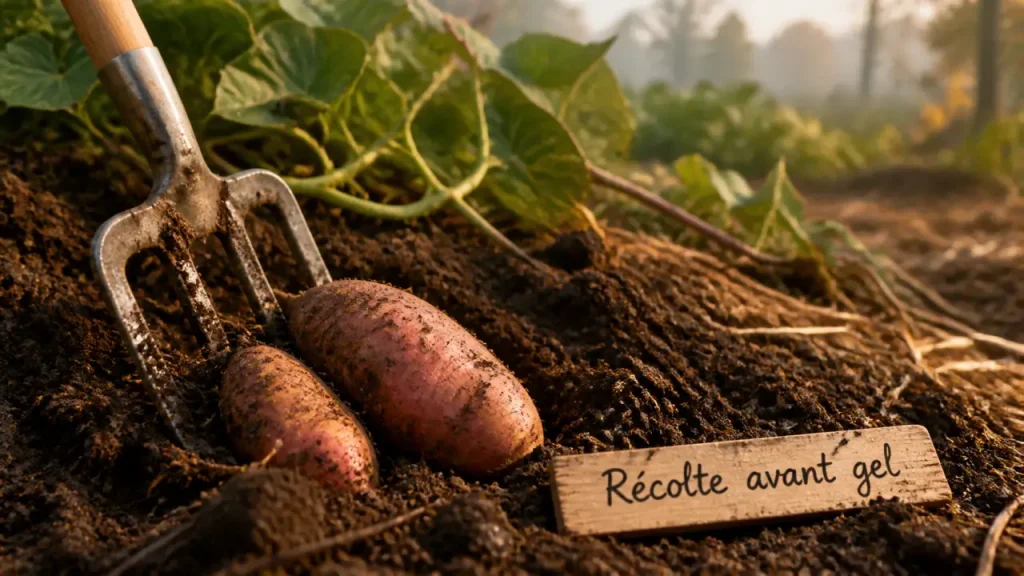 Quand récolter les patates douces ? Gel, feuillage et arrière-saison pour trancher