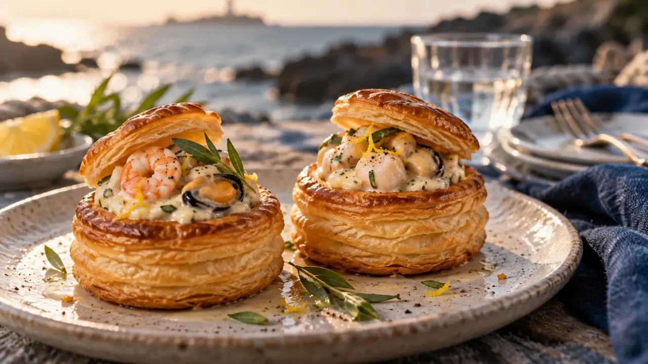 La meilleure recette des bouchées aux fruits de mer : bouchées feuilletées aux fruits de mer