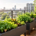 Potager urbain sur balcon : 4 à 6 h de soleil réussi