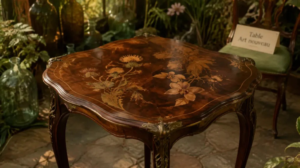 Table Art nouveau signée ou de style : motifs, auteurs et prix à comparer