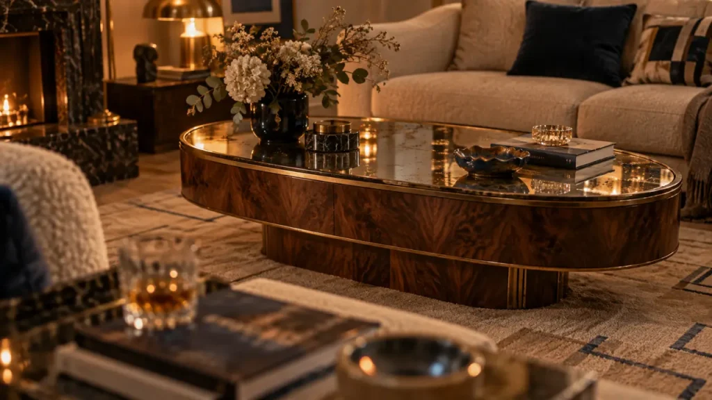 Table basse Art déco : l’erreur de proportion qui alourdit le salon
