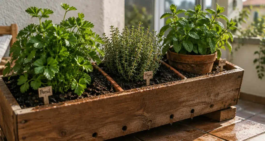 Jardinières pour plantes aromatiques : le bon volume, le bon mélange, et les erreurs qui font dépérir le thym
