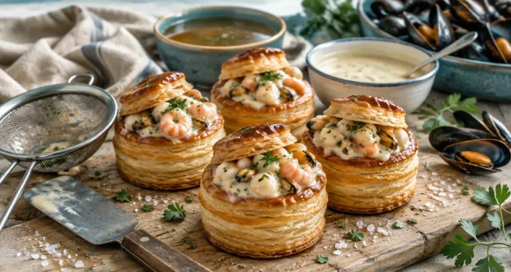Vol-au-vent aux fruits de mer : une sauce crémeuse sans feuilletage détrempé